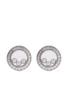 Chopard 18kt White Gold Happy Diamonds Icons Ear Pins