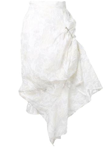 Act N&deg;1 Ruched Safety Pin Skirt - White
