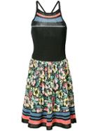 Red Valentino - Crochet Floral Print Dress - Women - Cotton - S, Black, Cotton