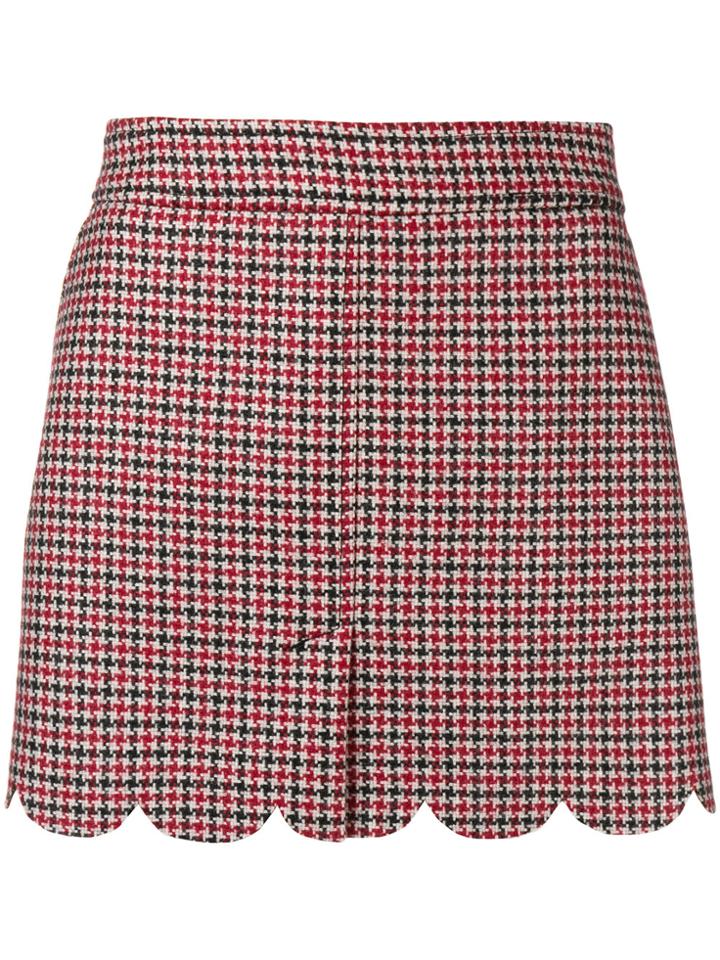 Red Valentino Check Short Skirt