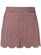 Red Valentino Check Short Skirt