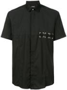 Les Hommes Lace-up Detail Shirt - Black