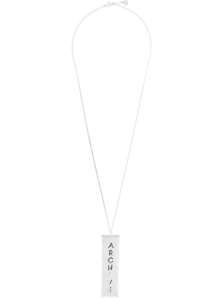 Mm6 Maison Margiela Archive Fringed Pendant - Metallic