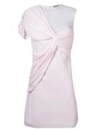 Giambattista Valli Draped Asymmetric Shoulder Dress, Women's, Size: 46, Pink/purple, Polyester/viscose