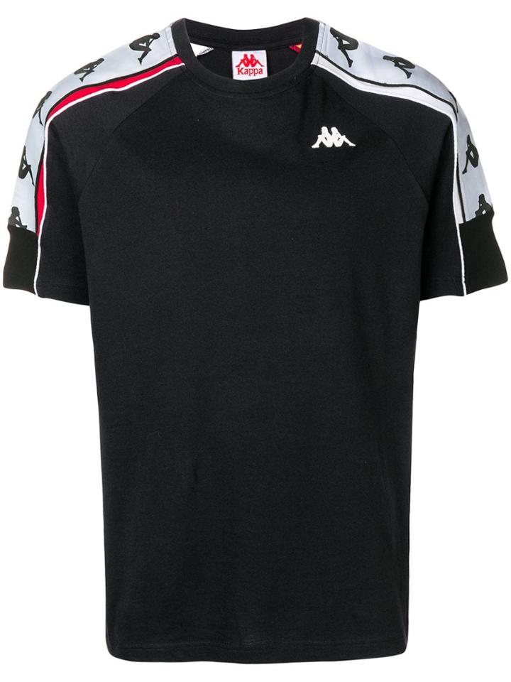Kappa Asymmetric Detail Logo Tape T-shirt - Black