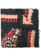 Roberto Cavalli Multi-print Scarf, Women's, Black, Modal