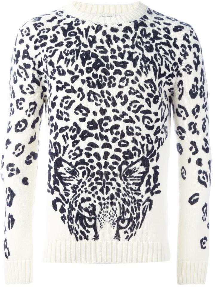 Saint Laurent Panther Print Sweater