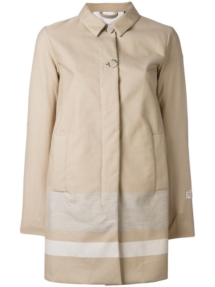 Woolrich Buttoned Mid Coat, Women's, Size: Medium, Nude/neutrals, Cotton