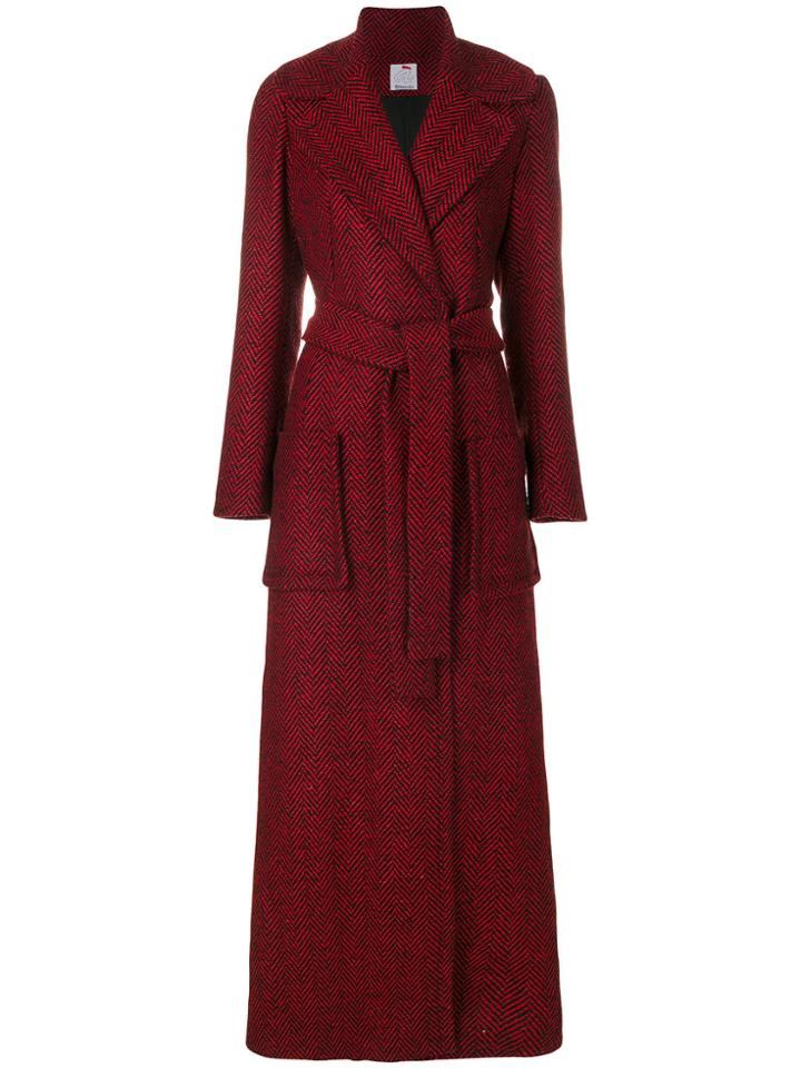 Ultràchic Long Length Robe Coat - Red
