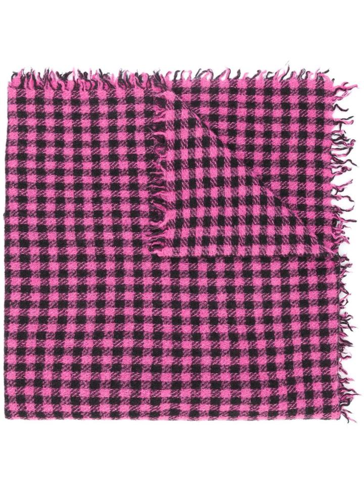 Faliero Sarti Checked Print Scarf - Pink