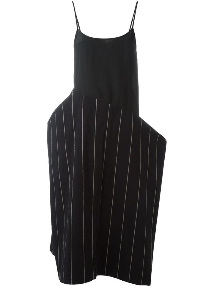 Uma Wang Pinstriped Midi Dress