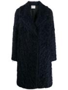 Forte Forte Textured Single Breasted Coat - Blue