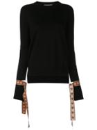 Oscar De La Renta Tied Cuffs Jumper - Black