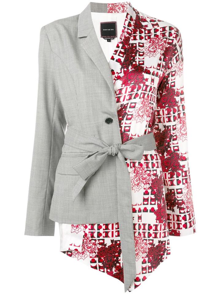 Snow Xue Gao Patchwork Blazer - Grey