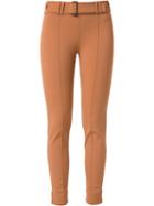 Gloria Coelho - Belted Leggins - Women - Elastodiene/polyamide - Gg, Brown, Elastodiene/polyamide