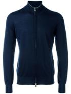 Brunello Cucinelli Zip Up Cardigan, Men's, Size: 54, Blue, Cashmere/silk