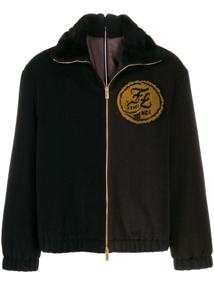 Fendi Oversized Bomber Jacket - Black