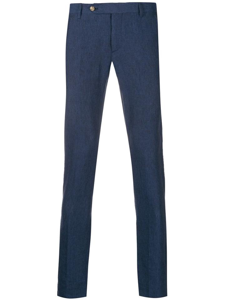 Entre Amis Skinny Tailored Trousers - Blue