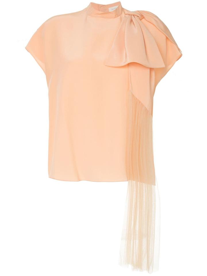 Delpozo Bow Detail Blouse - Pink & Purple