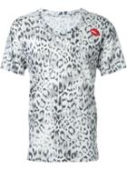 Dresscamp Leopard Print T-shirt, Adult Unisex, Size: Medium, Grey, Silk/cotton