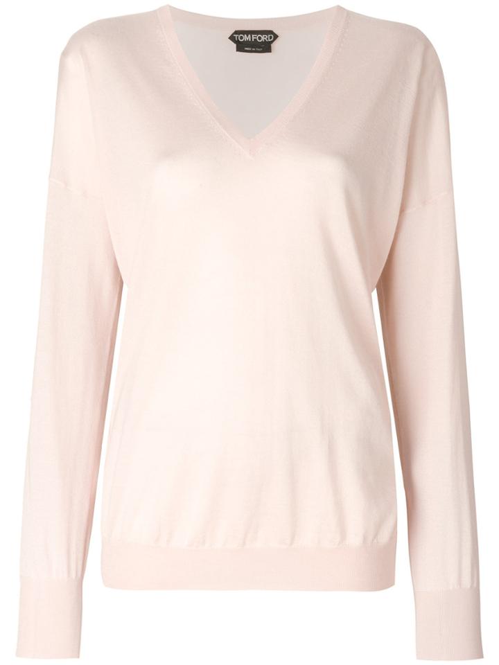 Tom Ford V-neck Sweater - Pink & Purple