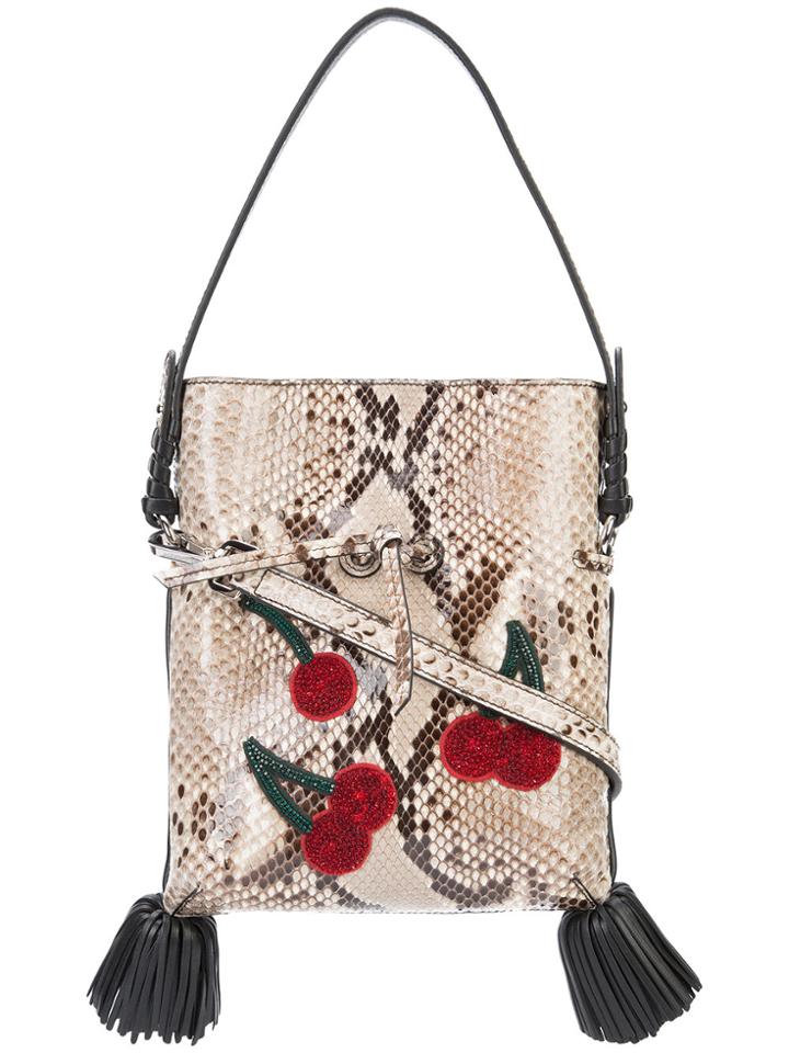 Altuzarra Ghianda Ete Cherry Applique Bag - Grey
