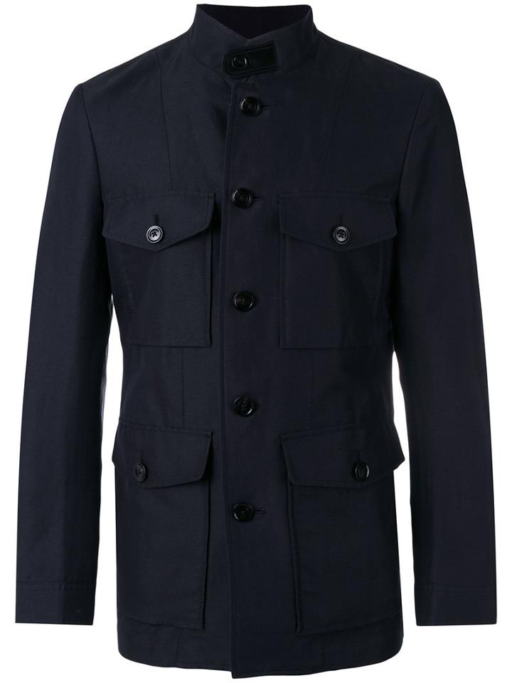 Tom Ford - Classic Field Jacket - Men - Silk/cotton/linen/flax/cupro - 50, Black, Silk/cotton/linen/flax/cupro