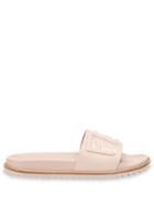 Fendi Raised Logo Slide Sandals - Pink