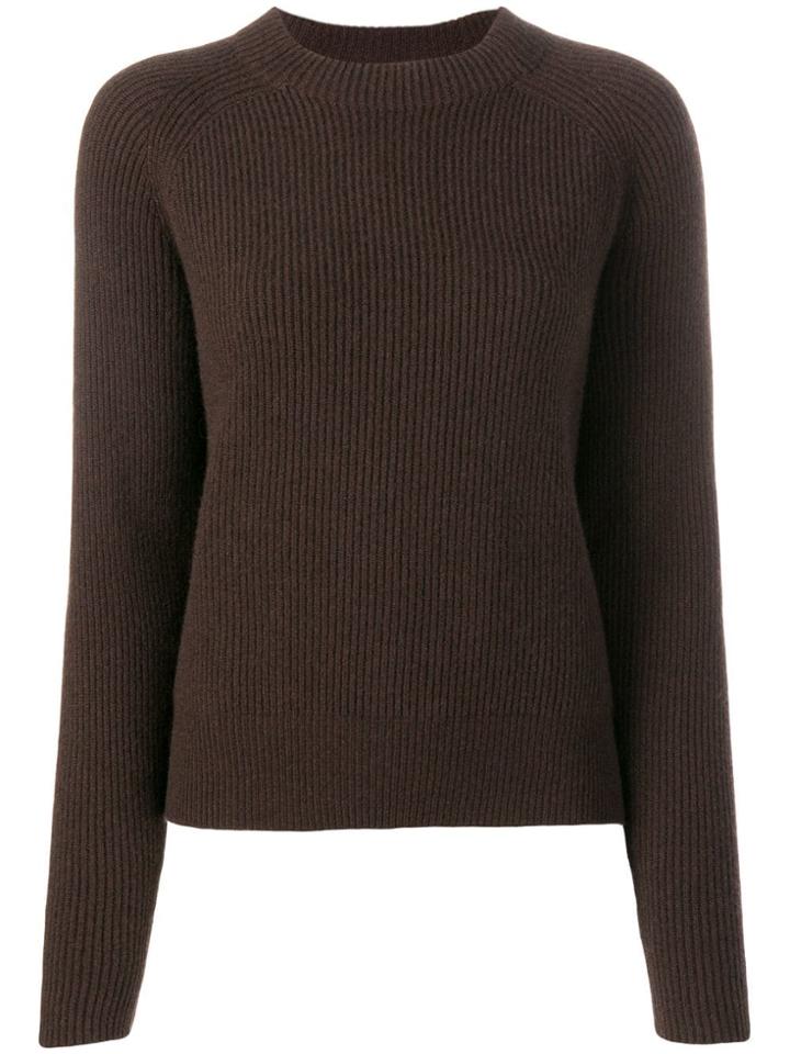 The Row Ribbed Sweater - Brown