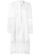 Burberry - Lace Shirt Dress - Women - Cotton - 8, White, Cotton
