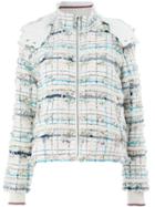 Thom Browne Tweed Padded Hooded Jacket - White