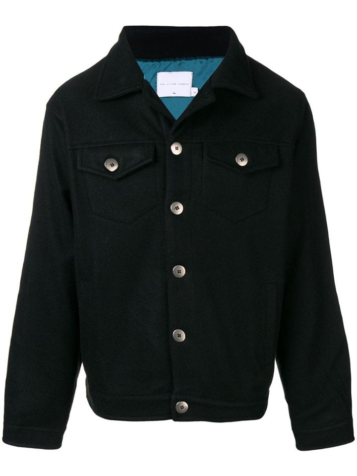 The Silted Company Logo Print Buttoned Jacket - Black