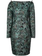 Zac Zac Posen Fitted Floral Dress - Blue