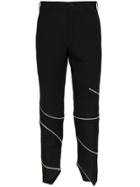 Comme Des Garçons Homme Plus Zip Detail Wool Trousers - Black