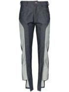 Delada Contrast Panel Jeans - Blue