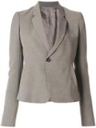 Rick Owens - Cropped Notblazer Jacket - Women - Cupro/viscose/virgin Wool - 42, Grey, Cupro/viscose/virgin Wool