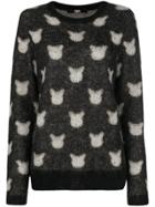 Karl Lagerfeld Choupette Jacquard Sweater - Black