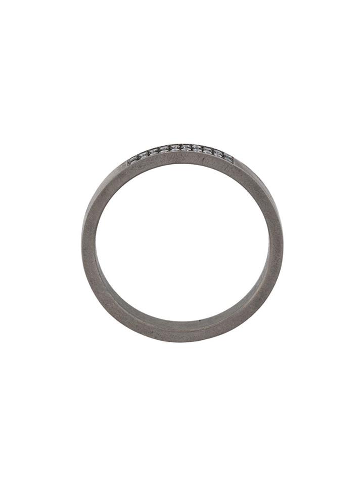 Eye M By Ileana Makri Thin Band Ring - Grey