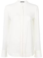 Alexander Mcqueen Mandarin Collar Top - White