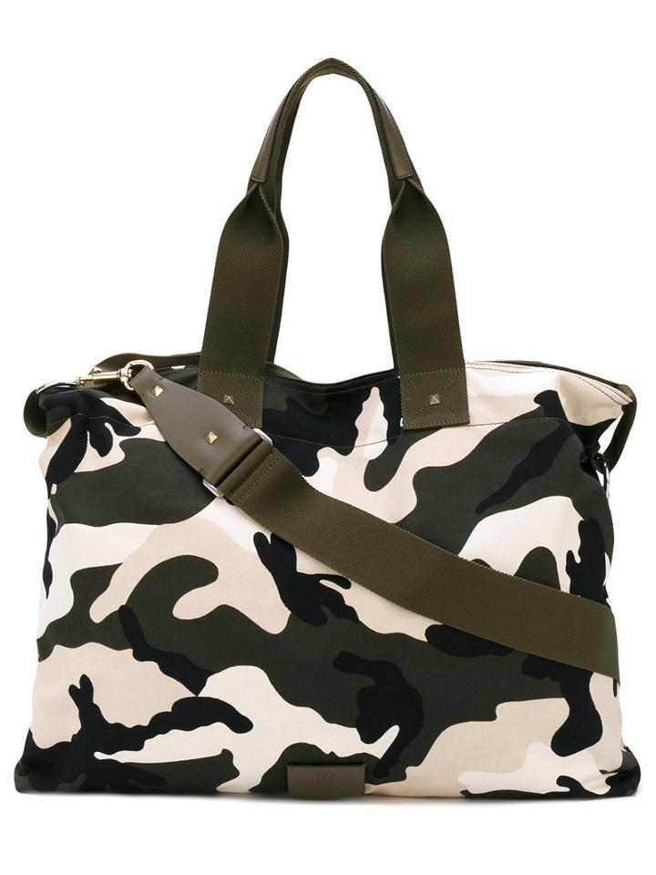 Valentino - Valentino Garavani Rockstud Tote - Men - Cotton - One Size, Green, Cotton