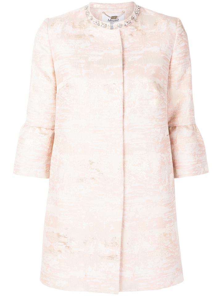 Blugirl Jacquard Oversized Jacket - Nude & Neutrals