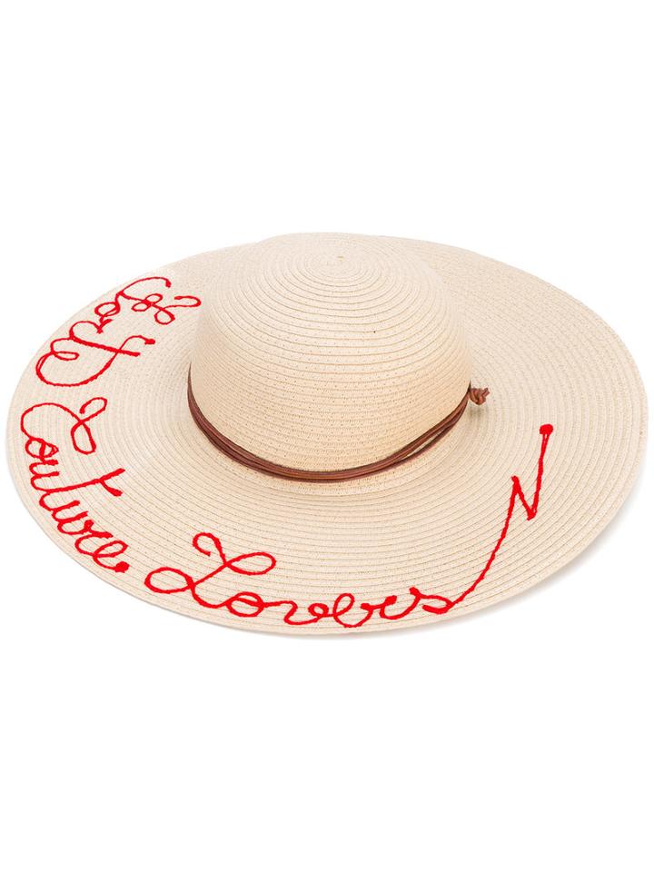 Forte Couture - Forte Couture Lovers Hat - Women - Paper - One Size, Nude/neutrals, Paper