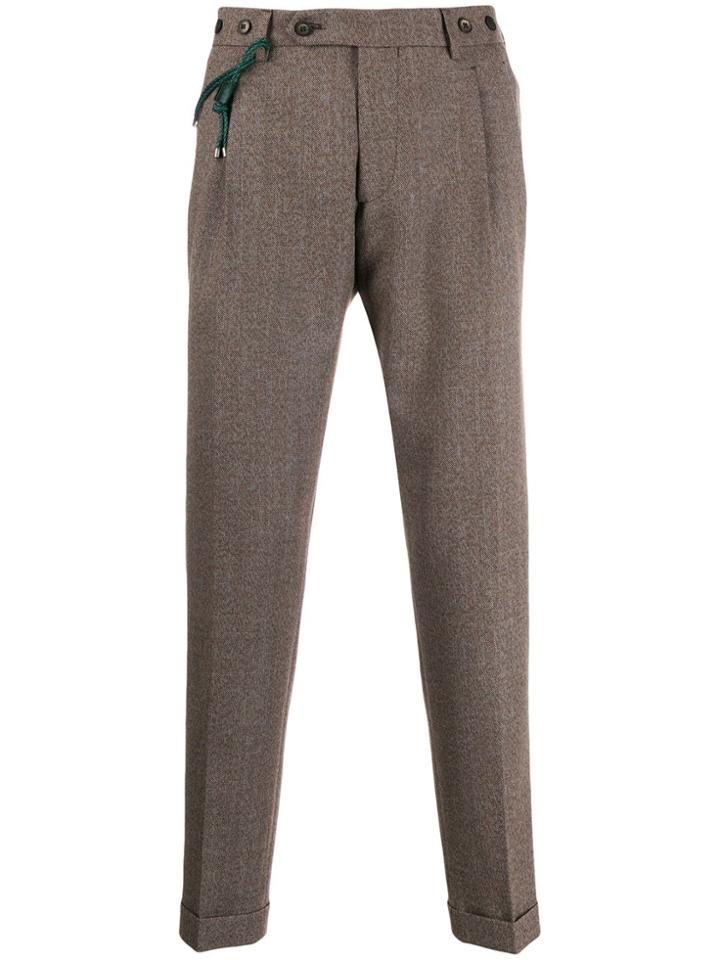 Berwich Straight-leg Tailored Trousers - Brown