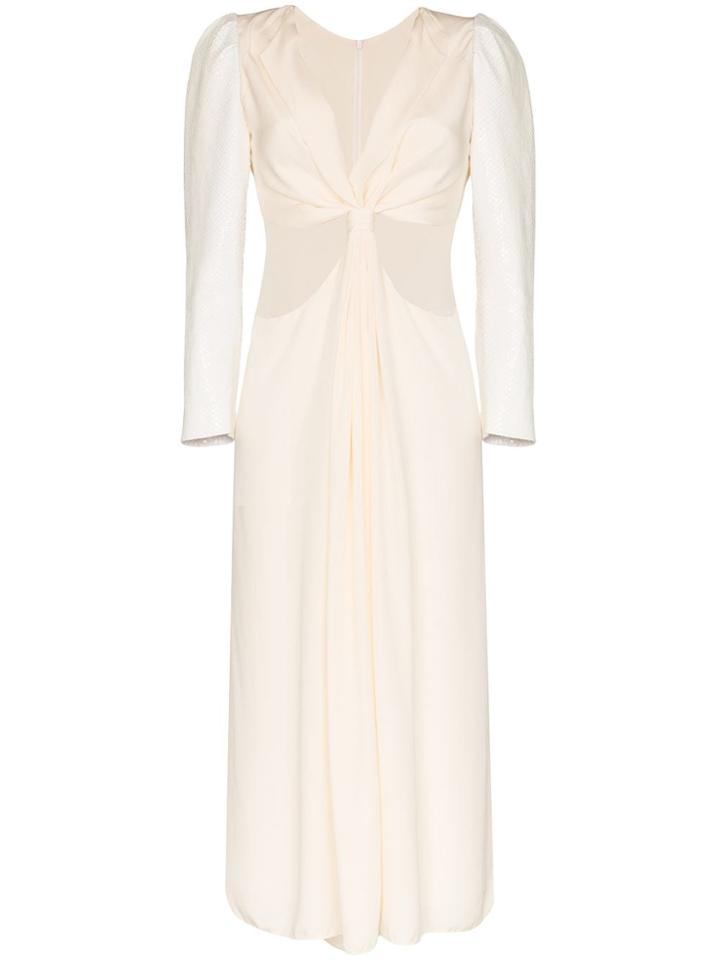 Duran Lantink Plunging Cutout Dress - Neutrals