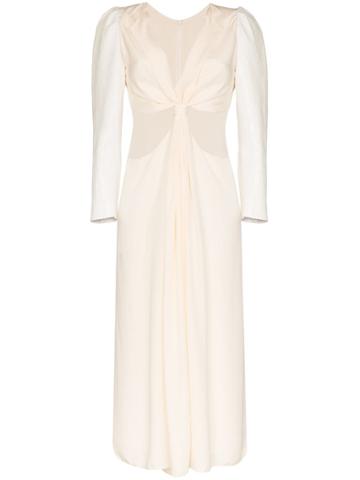 Duran Lantink Plunging Cutout Dress - Neutrals