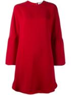 Valentino Round Neck Mini Dress - Red
