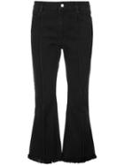 Sandy Liang Cropped Flared Jeans - Black