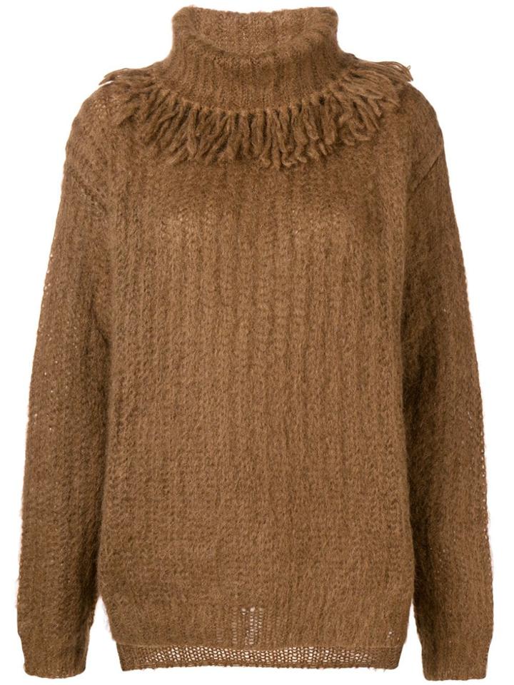 Miu Miu Turtleneck Sweater - Brown