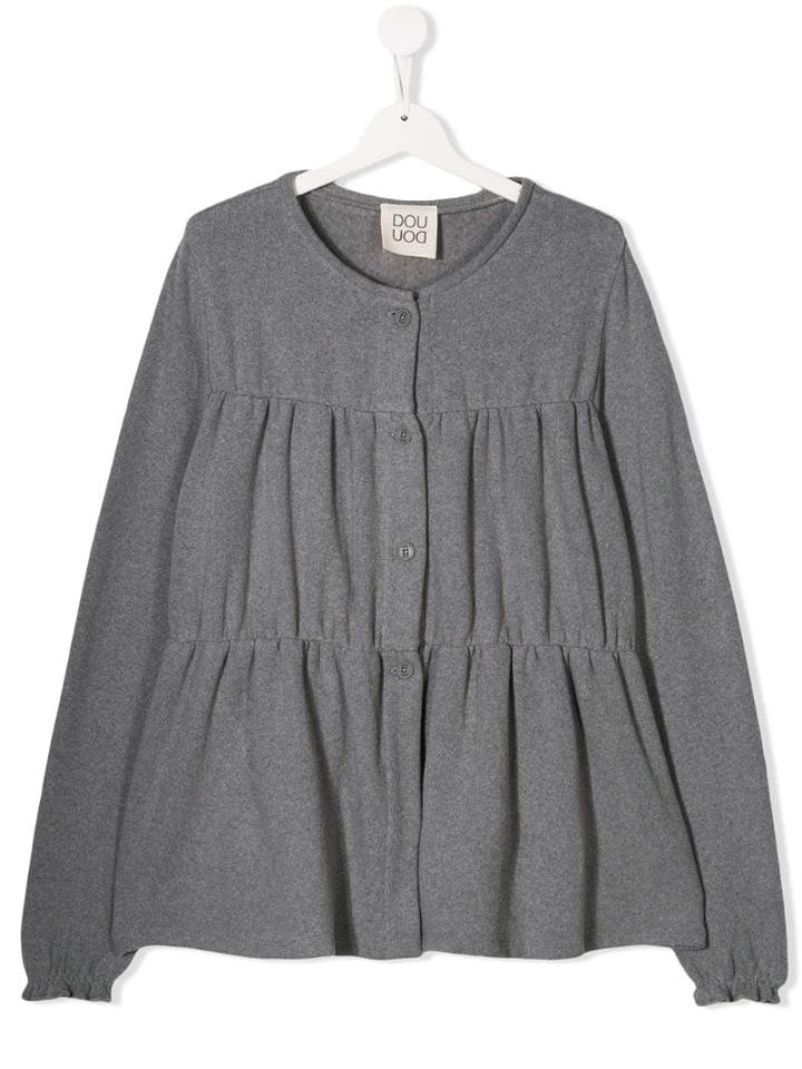 Douuod Kids Button Down Top - Grey