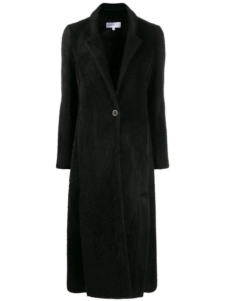 Patrizia Pepe Longline Single-breasted Coat - Black